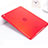 Funda Silicona Ultrafina Transparente para Apple iPad Air 2 Rojo