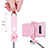 Palo Selfie Stick Tripode Bluetooth Disparador Remoto Extensible Universal T19 Rosa