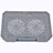 Soporte Ordenador Portatil Refrigeracion USB Ventilador 9 Pulgadas a 16 Pulgadas Universal M16 para Apple MacBook Air 11 pulgadas Plata