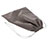 Suave Terciopelo Tela Bolsa de Cordon Carcasa para Apple iPad 4 Gris