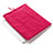 Suave Terciopelo Tela Bolsa Funda para Apple iPad 2 Rosa Roja