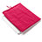 Suave Terciopelo Tela Bolsa Funda para Apple iPad 3 Rosa Roja