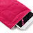 Suave Terciopelo Tela Bolsa Funda para Apple iPad Mini 4 Rosa Roja