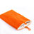 Suave Terciopelo Tela Bolsa Funda Universal Naranja