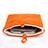 Suave Terciopelo Tela Bolsa Funda Universal Naranja