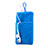 Suave Terciopelo Tela Bolsillo Funda Universal Azul