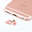Tapon Antipolvo Lightning USB Jack J04 para Apple iPhone 6S Plus Oro Rosa
