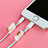 Tapon Antipolvo Lightning USB Jack J05 para Apple iPad Mini Oro Rosa