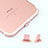 Tapon Antipolvo Lightning USB Jack J06 para Apple iPhone 11 Pro Max Oro Rosa