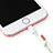 Tapon Antipolvo Lightning USB Jack J07 para Apple iPhone 13 Pro Max Rojo