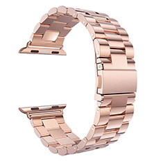 Acero Inoxidable Correa De Reloj Pulsera Eslabones para Apple iWatch 42mm Oro Rosa