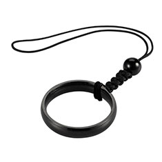 Acollador Cordon Lanyard con Anillo R03 para Samsung Galaxy S3 III i9305 Neo Negro