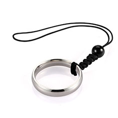 Acollador Cordon Lanyard con Anillo R03 para Nokia Lumia 1320 Plata