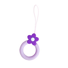 Acollador Cordon Lanyard con Anillo R06 para Oppo A77 5G Morado