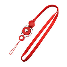 Acollador Correa de Cuello Cordon Lanyard N09 para Samsung Galaxy Note 10 Lite Rojo