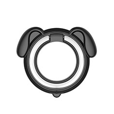 Anillo de dedo Soporte Magnetico Universal Sostenedor De Telefono Movil H15 para Huawei Mate 8 Negro