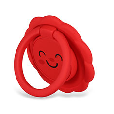 Anillo de dedo Soporte Magnetico Universal Sostenedor De Telefono Movil H17 para Sony Xperia L3 Rojo