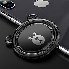 Anillo de dedo Soporte Magnetico Universal Sostenedor De Telefono Movil S14 para Apple iPhone 11 Pro Max Negro