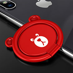 Anillo de dedo Soporte Magnetico Universal Sostenedor De Telefono Movil S14 para Sony Xperia 10 III Lite Rojo