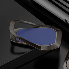 Anillo de dedo Soporte Magnetico Universal Sostenedor De Telefono Movil S21 para Motorola Moto G9 Plus Azul