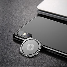 Anillo de dedo Soporte Magnetico Universal Sostenedor De Telefono Movil Z02 para Sony Xperia 10 Plus Plata