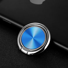 Anillo de dedo Soporte Magnetico Universal Sostenedor De Telefono Movil Z11 para Motorola Moto G9 Plus Azul