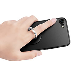 Anillo de dedo Soporte Universal Sostenedor De Telefono Movil R01 para Samsung Galaxy M23 5G Negro