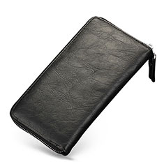 Bolso Cartera Protectora de Cuero Universal H09 para Sony Xperia XZ3 Negro