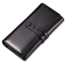 Bolso Cartera Protectora de Cuero Universal H14 para Sony Xperia XA3 Ultra Negro