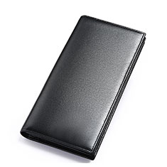 Bolso Cartera Protectora de Cuero Universal H16 para Xiaomi Redmi Note 8 Pro Negro
