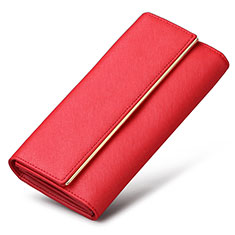 Bolso Cartera Protectora de Cuero Universal K01 para Samsung Galaxy F52 5G Rojo