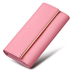 Bolso Cartera Protectora de Cuero Universal K01 para Xiaomi Poco M3 Rosa