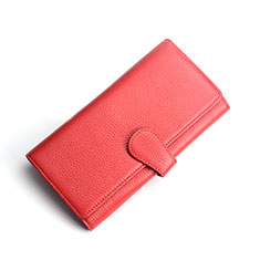 Bolso Cartera Protectora de Cuero Universal K02 para Sony Xperia XZ4 Rojo