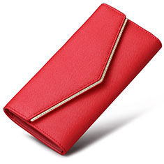 Bolso Cartera Protectora de Cuero Universal K03 para Sony Xperia XZ2 Compact Rojo
