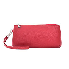 Bolso Cartera Protectora de Cuero Universal K12 para Oppo Reno3 A Rojo