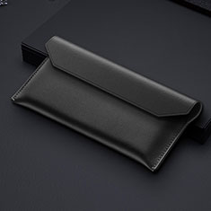 Bolso Cartera Protectora de Cuero Universal para Samsung Galaxy Z Fold2 5G Negro