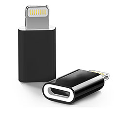 Cable Adaptador Android Micro USB a Lightning USB H01 para Apple iPhone 12 Mini Negro