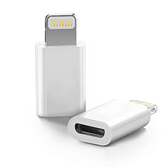 Cable Adaptador Android Micro USB a Lightning USB H01 para Apple iPhone 14 Plus Blanco