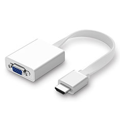 Cable Adaptador HDMI Macho a VGA H01 para Apple MacBook Pro 15 Blanco