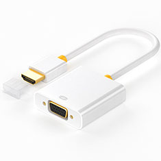Cable Adaptador HDMI Macho a VGA H02 para Samsung Galaxy Book Flex 15.6 NP950QCG Blanco