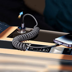 Cable Adaptador Type-C USB-C a Lightning USB H02 para Apple iPhone 15 Gris Oscuro