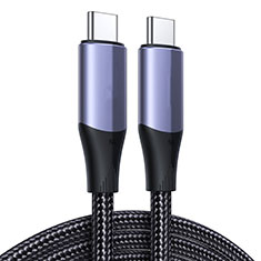 Cable Adaptador Type-C USB-C a Type-C USB-C 100W H03 para Samsung Galaxy Book Flex 15.6 NP950QCG Gris Oscuro
