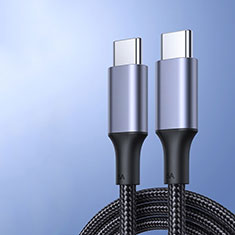 Cable Adaptador Type-C USB-C a Type-C USB-C 100W H04 para Apple MacBook Air 13.3 2018 Gris Oscuro