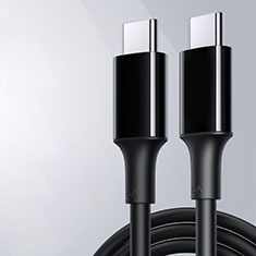 Cable Adaptador Type-C USB-C a Type-C USB-C 100W H04 para Apple iPad Air 5 10.9 (2022) Negro