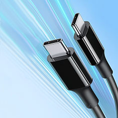 Cable Adaptador Type-C USB-C a Type-C USB-C 100W H05 para Huawei MateBook D15 2020 15.6 Negro