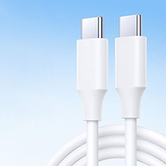 Cable Adaptador Type-C USB-C a Type-C USB-C 60W H04 para Huawei Matebook D15 2020 Blanco