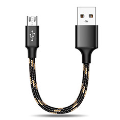 Cable Micro USB Android Universal 25cm S02 para Oppo Find N2 Flip 5G Negro