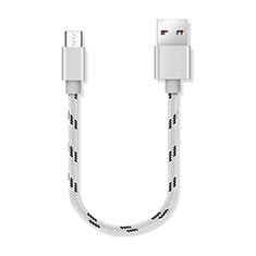 Cable Micro USB Android Universal 25cm S05 para Oppo A32 Plata