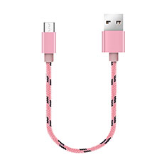 Cable Micro USB Android Universal 25cm S05 para Huawei P10 Plus Rosa