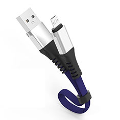 Cable Micro USB Android Universal 30cm S03 para Asus ZenFone V500KL Azul